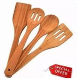 Pack of 4 Wooden Spoon Set – Non-Stick Safe Kitchen Tools