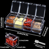 Crystal Seasoning Box – 4 Compartments with Spoons