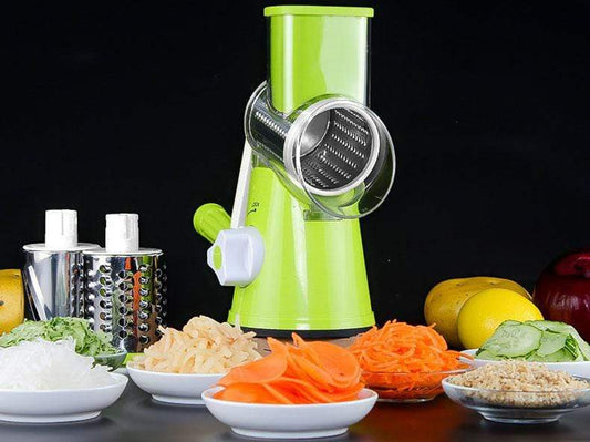 Drum Vegetable Cutter – 3 Blades Se Grate, Slice & Shred