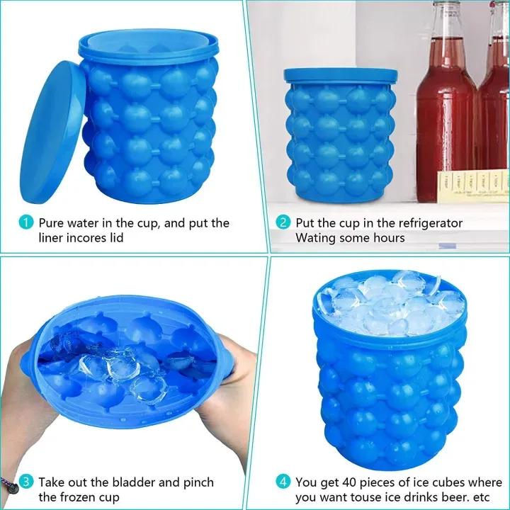 Ice Genie – 120 Ice Cubes, Space Saving Freezer Solution