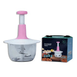 2L Hand-Push Food Chopper – Pyaz, Lehsan, Sabzi Sekonds Mein