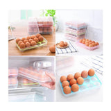 15-Grid Egg Storage Box – Fridge Organizer with Lid