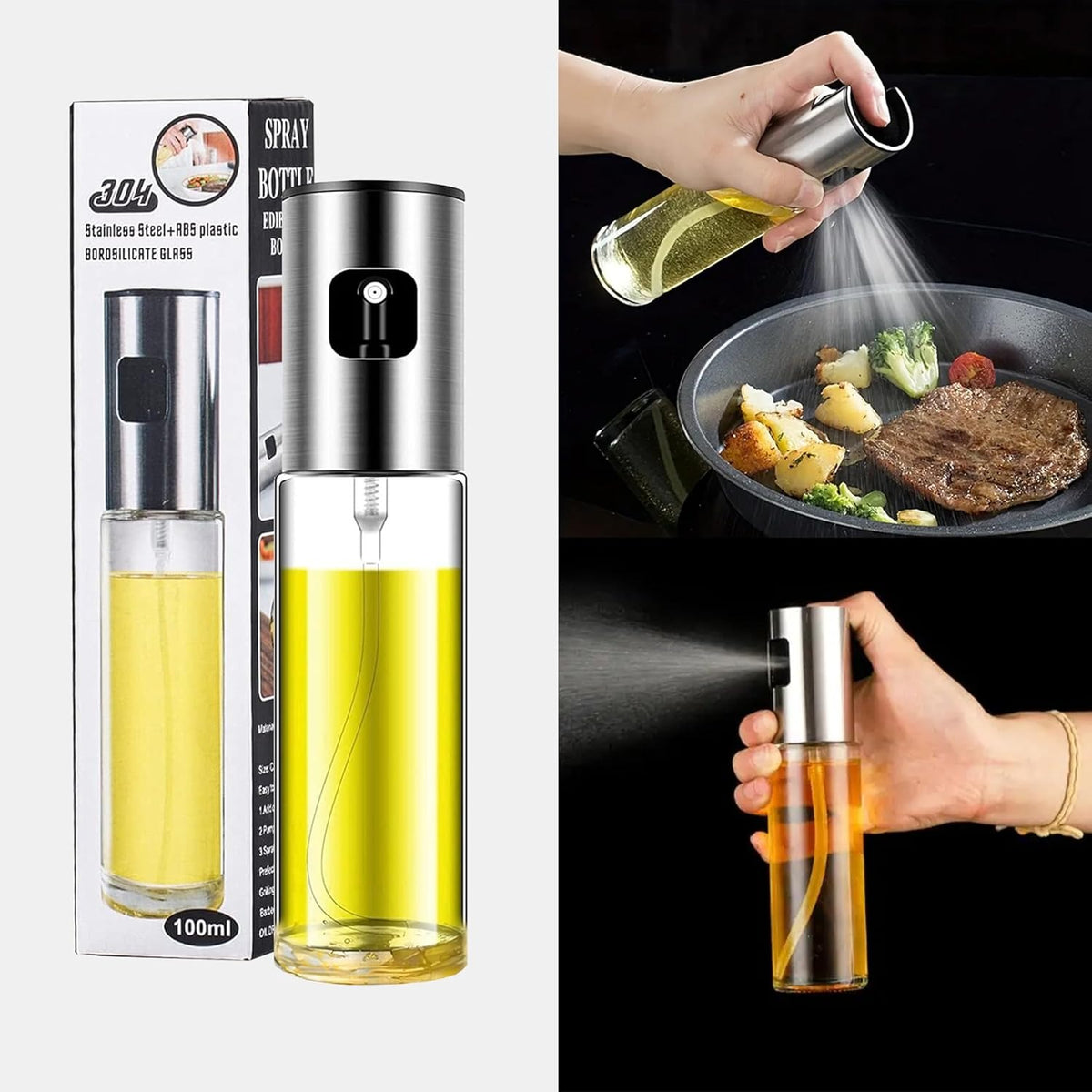 Glass Oil Sprayer – Kam Tel, Healthy Cooking